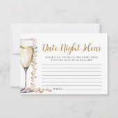 Parels en Prosecco Date Night Ideas Vrijgezellenfe Kaart (Voorkant)