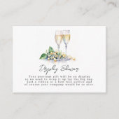 Parels en Prosecco Display Shower Informatiekaartje (Voorkant)