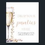 Parels en Prosecco Drop Your Panties Game Sign Poster<br><div class="desc">De "Pearls and Prosecco Drop Your Panties Game Sign" voegt een speelse en grillige touch toe aan je vrijgezellenfeest- of vrijgezellenfeest. Met elegante parels en prosecco motieven zet dit bord de toon voor een leuk en gedenkwaardig evenement. Geef het prominent weer om gasten aan te moedigen om deel te nemen...</div>