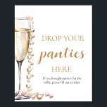 Parels en Prosecco Drop Your Panties Game Sign Poster<br><div class="desc">De "Pearls and Prosecco Drop Your Panties Game Sign" voegt een speelse en grillige touch toe aan je vrijgezellenfeest- of vrijgezellenfeest. Met elegante parels en prosecco motieven zet dit bord de toon voor een leuk en gedenkwaardig evenement. Geef het prominent weer om gasten aan te moedigen om deel te nemen...</div>