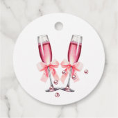 Parels en Prosecco Dusty Pink Roses Vrijgezellenfe Bedankjes Labels (Achterkant)