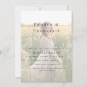 Parels en Prosecco | Eenvoudig Vrijgezellenfeest f Kaart (Voorkant)