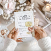 Parels en Prosecco Elegant Brunch Vrijgezellenfees Kaart