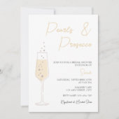 Parels en Prosecco Elegant Chic Vrijgezellenfeest Kaart (Voorkant)