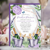 Parels en Prosecco Elegant Garden Vrijgezellenfees Kaart