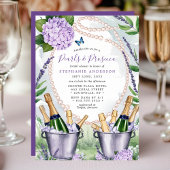 Parels en Prosecco Elegant Garden Vrijgezellenfees Kaart