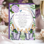 Parels en Prosecco Elegant Garden Vrijgezellenfees Kaart