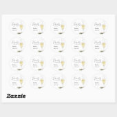Parels en Prosecco Elegant Greenery Vrijgezellenfe Ronde Sticker (Vel)