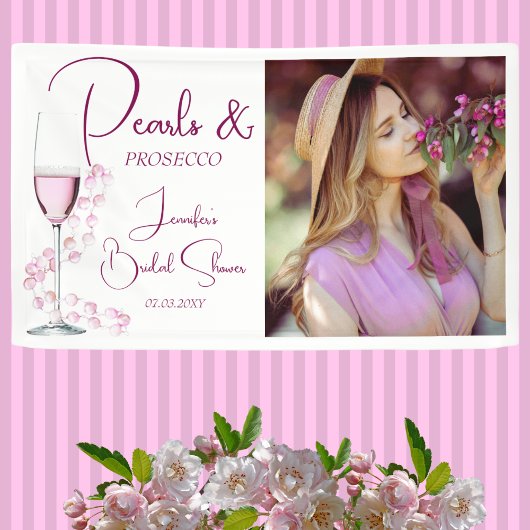 Parels en Prosecco Elegant Vrijgezellenfeest Banne Spandoek