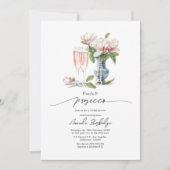 Parels en Prosecco Elegant Vrijgezellenfeest Kaart (Voorkant)