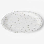 Parels en prosecco Elegant vrijgezellenfeest Papieren Bordje (Gekanteld)