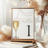 Parels en Prosecco elegante bruids brunch Douche Kaart