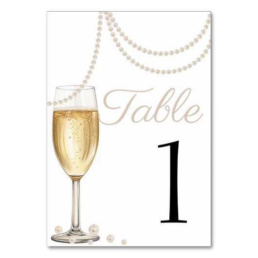 Parels en Prosecco elegante bruids brunch Douche Kaart (Achterkant)