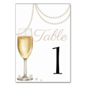 Parels en Prosecco elegante bruids brunch Douche Kaart (Voorkant)