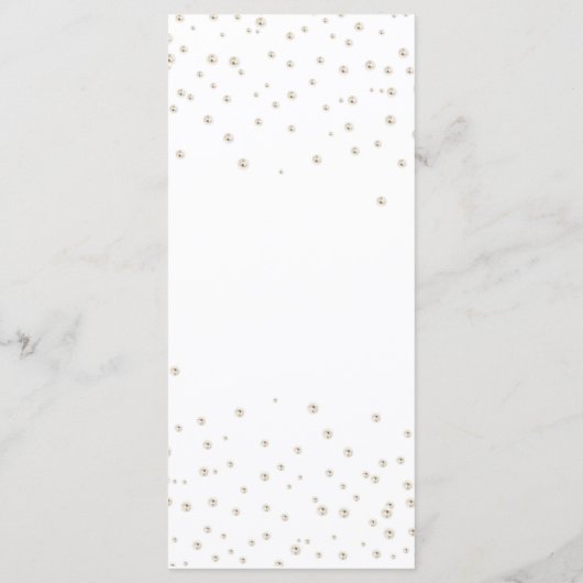 Parels en Prosecco elegante bruids brunch Douche Menu (Achterkant)