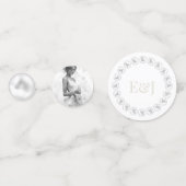 Parels en Prosecco gepersonaliseerd Vrijgezellenfe Confetti (Achterkanten)