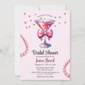 Parels en Prosecco Glass Vrijgezellenfeest Kaart (Voorkant)