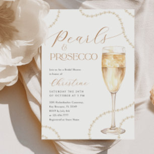 Parels en Prosecco Gold Vrijgezellenfeest Kaart
