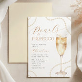 Parels en Prosecco Gold Vrijgezellenfeest Kaart