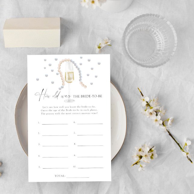 Parels en Prosecco Hoe oud was de bruid om te zijn (Creator heeft geüpload)