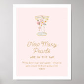 Parels en Prosecco Hoeveel Parels Spel Poster (Voorkant)