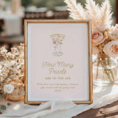 Parels en Prosecco Hoeveel Parels Spel Poster