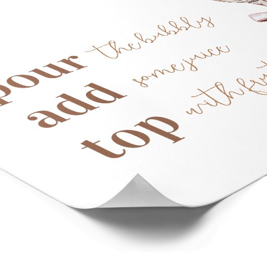 Parels en Prosecco juichen om van Vrijgezellenfees Poster (Hoek)