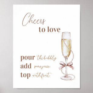 Parels en Prosecco juichen om van Vrijgezellenfees Poster