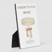 Parels en Prosecco juichen tafelteken voor open ba Fotoplaat (Zijkant)