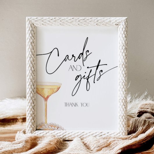 Parels en Prosecco Kaarten en geschenken voetstuk Reclamebord Met Voetstuk