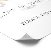 Parels en Prosecco Liefde is zoet Poster (Hoek)