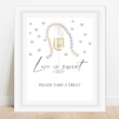 Parels en Prosecco Liefde is zoet Poster