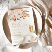 Parels en Prosecco met Bloemen Vrijgezellenfeest Kaart