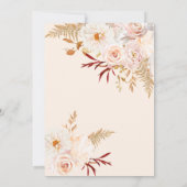 Parels en Prosecco met Bloemen Vrijgezellenfeest Kaart (Achterkant)