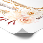 Parels en Prosecco met Floral Bridal Welkom Poster (Hoek)