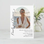 Parels en Prosecco minimal Modern Vrijgezellenfees Kaart (Staand voorkant)