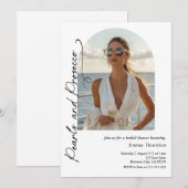 Parels en Prosecco minimal Modern Vrijgezellenfees Kaart (Voorkant / Achterkant)