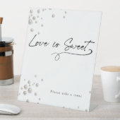 Parels en Prosecco minimalistisch vrijgezellenfees Reclamebord Met Voetstuk (Insitu)