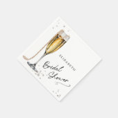 Parels en Prosecco minimalistisch Vrijgezellenfees Servet (Hoek)