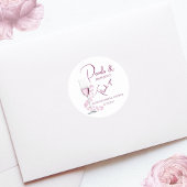 Parels en Prosecco Modern Bedankt Vrijgezellenfees Ronde Sticker