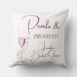 Parels en Prosecco Modern Elegant Vrijgezellenfees Kussen
