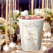 Parels en Prosecco Modern Elegant Vrijgezellenfees Papieren Bekers