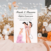 Parels en Prosecco Modern Vrijgezellenfeest Kaart