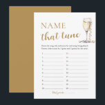 Parels en Prosecco Naam Dat Tune Bruidsspel Kaart<br><div class="desc">"Pearls and Prosecco Name That Tune Vrijgezellenfeest Game" is een muzikale en onderhoudende activiteit die een vleugje elegantie toevoegt aan elke bruidsviering. Gasten worden uitgedaagd om populaire huwelijksgerelateerde nummers te identificeren die tijdens het spel worden gespeeld. Met de sprankelende ambiance van Prosecco en de verfijning van parels, doen de deelnemers...</div>