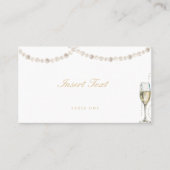 Parels en Prosecco Place Card Naam Food Label (Voorkant)