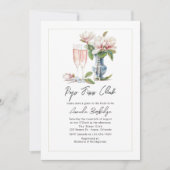 Parels en Prosecco Pop Fizz Clink Vrijgezellenfees Kaart (Voorkant)