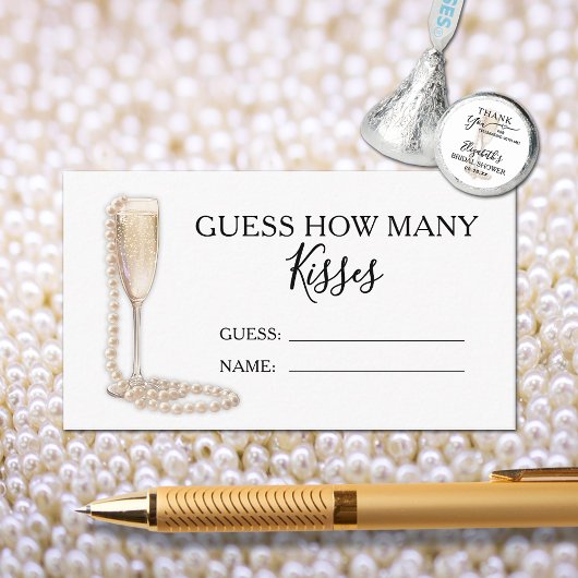 Parels en Prosecco raden hoeveel Kaarten