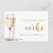 Parels en Prosecco raden hoeveel kurken spel Informatiekaartje (Voorkant)