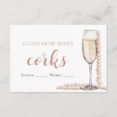 Parels en Prosecco raden hoeveel kurken spel Informatiekaartje (Voorkant)