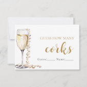 Parels en Prosecco raden hoeveel kurken spel Kaart (Voorkant)